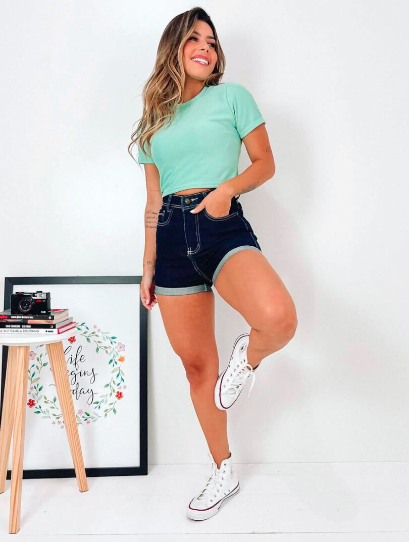 CROPPED MANGUINHA BASIC